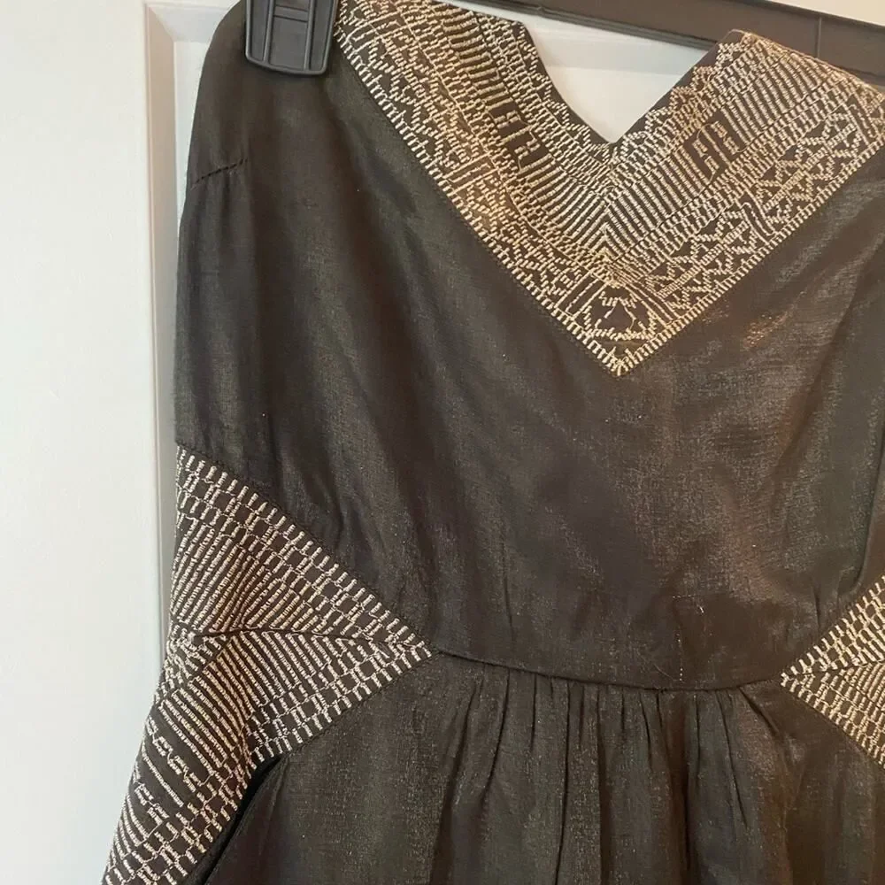 Urban Outfitters | Ecote Metallic Black Strapless Dress | NWT | Size Medium - Picture 5 of 10